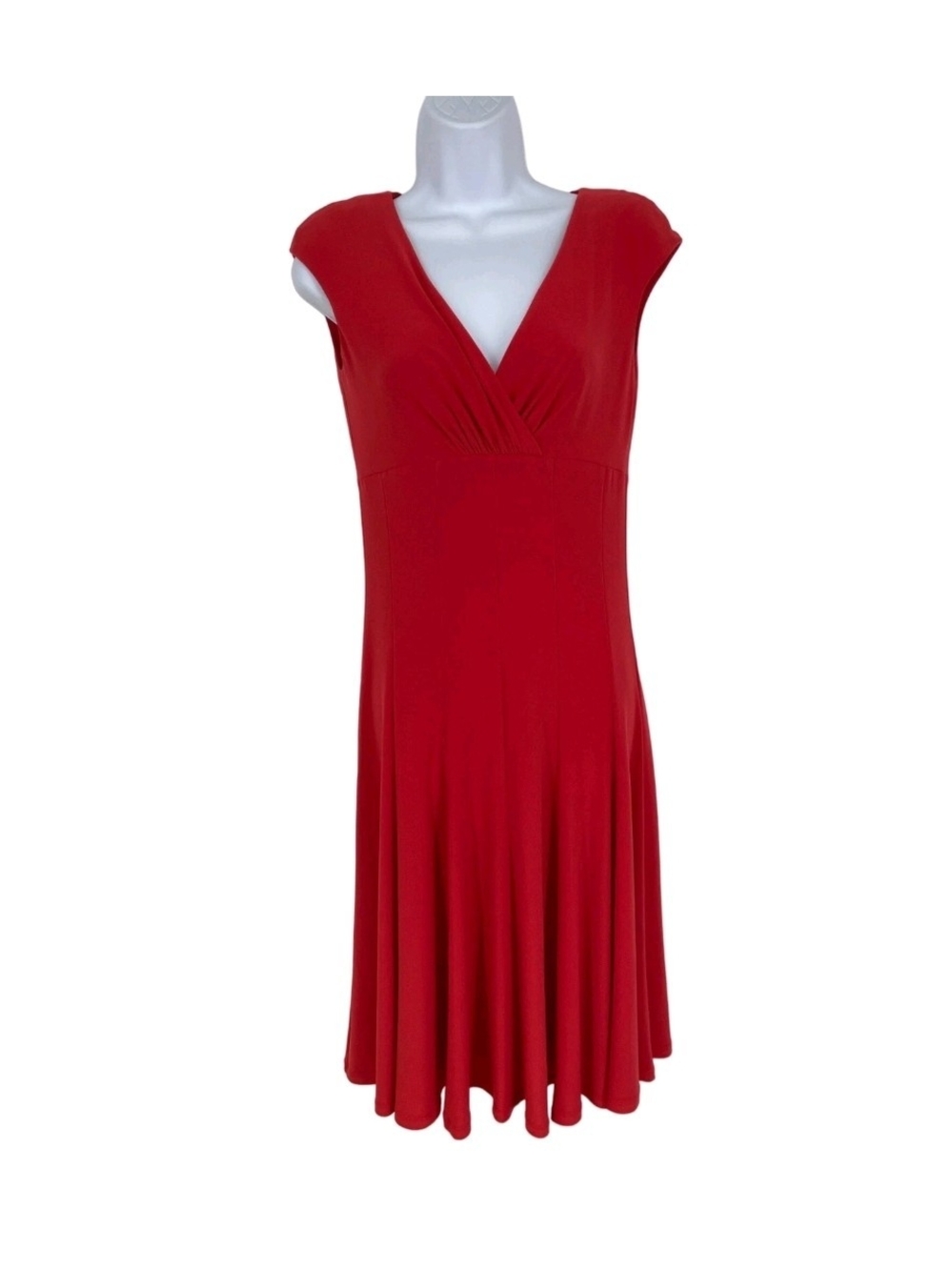 Lauren Ralph Lauren Red Midi Dress Size Medium